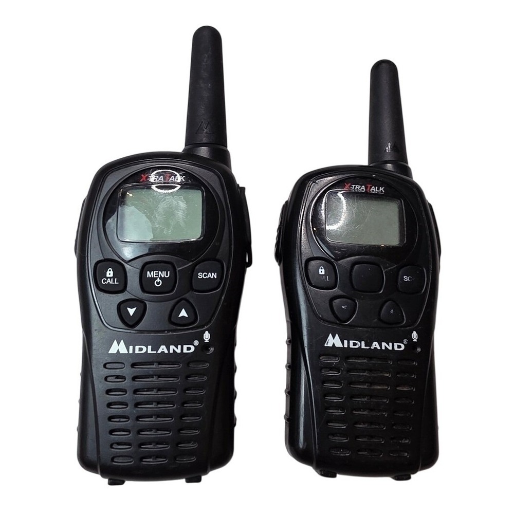 Midland X-Tra Talk Two Way Radio Walkie Talkie Pair Black LXT Series Handheld K1